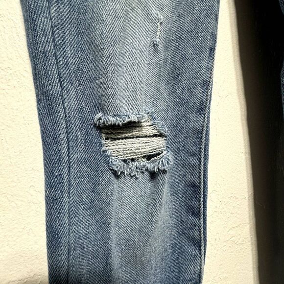 William Rast Jeans Stretch Perfect Skinny Distressed Denim Mid Rise Women sz 24 - Picture 2 of 12